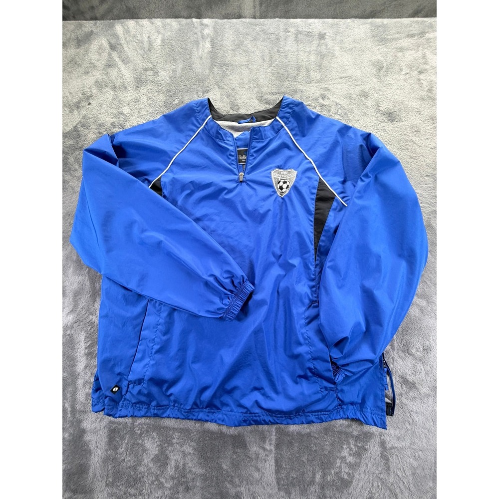 Holloway Mens Blue FC Kentucky Soccer Windbreaker Pullover Jacket Large 229108